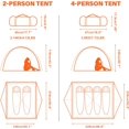 thumbnail image 6 of Lightweight 2/4 Person Camping Tent Waterproof Windproof Double  Easy Setup for Family Hiking Travel, 6 of 8