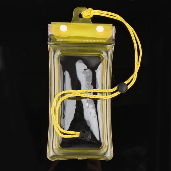 Bolsa impermeable para teléfono móvil, bolsa seca con correa, funda impermeable para teléfono móvil para deportes acuáticos, navegación, surf, snorkel Amarillo
