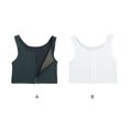 thumbnail image 4 of Sonducket Carpeta de pecho plano para mujer, portátil, lavable, transpirable, Color sólido, Flexible, elástico, absorbente de sudor, chaleco, Ropa interior Blanco S, 4 of 6