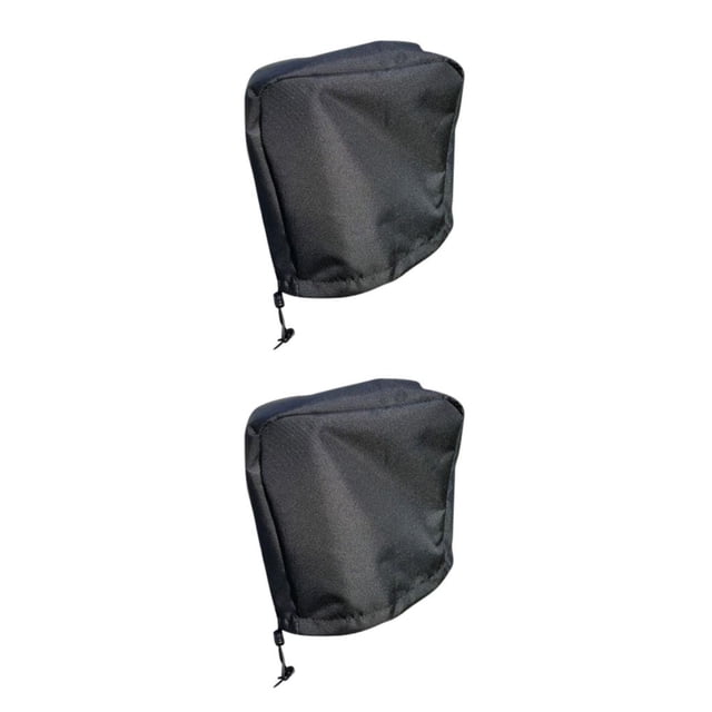 Speravity Cubierta de tela fácil de transportar para remolque de remolque, impermeable, a prueba de polvo, para caravanas, caravanas, cubiertas negro 2piezas