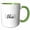 Green/White, variant on 3drose, Zodiac Sign - Libra Text, 11oz Mug