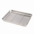 thumbnail image 4 of Rust-Resistant 430 Stainless Steel Rectangular Tray: Multi-Functional Oil-Draining Dish for Home Cooking, Grilling, Fruit Serving & Outdoor Use – Elegant Design, Easy to Clean, Ideal for Bulk, 4 of 6