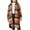 Orange, variant on Kaondbfi Women's Cardigan, Plaid Shacket Jacket Long Flannel Shirt Casual Lapel Button Down Trench Coats Long Sleeve Plaid Coat Pockets Winter Clothing for Women