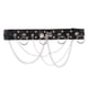 thumbnail image 5 of Correa de Cintura de Cuero Artificial con de Cadena Metal Estilo Punk Acesorios Decorativos para Vestido, Blusa , Suéter Negro Macarena Cadena del cuerpo de la correa de cintura gótica, 5 of 8