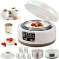 thumbnail image 1 of Bamboohart Yogurt Maker 36 Hour  36 hour yogurt maker with temperature control and timer  1.2L Stainless Steel Automatic Yogurt Maker Machine with Time Control and LCD Display for Home Us, 1 of 7