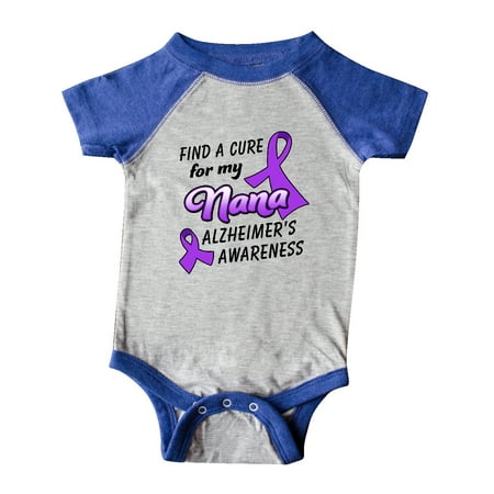 

Inktastic Alzheimer s Awareness Find a Cure for my Nana Gift Baby Boy or Baby Girl Bodysuit