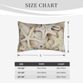 thumbnail image 4 of Picia Starfishes On Seashells Pattern Plush Pillow Case – Soft and Cozy Cushion Cover, Hypoallergenic Throw Pillow Case for Home Decor-14"x20", 4 of 6