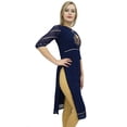 thumbnail image 3 of Bimba Women's Designer Blue Georgette Tunic Kurta Ethnic Clothing Kurti-28, 3 of 5