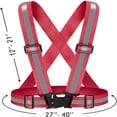 thumbnail image 4 of GASTROPOD Vest Reflective Running Gear Adjustable Shoulder Straps Reflective Vest Elastic Waistband Safety Vest 10x20x4cm,Red, 4 of 7