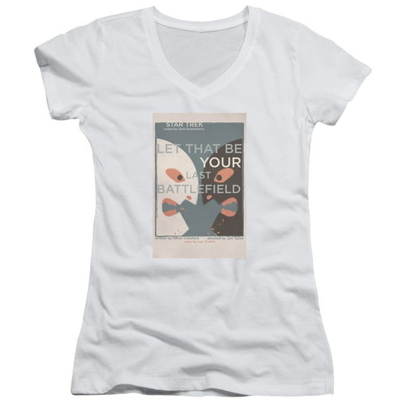 Star Trek Tos Episode 70 Junior Women's V-Neck T-Shirt White