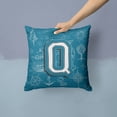 thumbnail image 2 of Letter Q Sea Doodles Initial Alphabet Fabric Decorative Pillow, 2 of 4