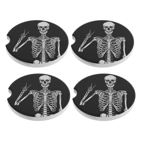 

4 Pcs Decorative Round Coasters Wear-resistant Absorbent Coasters Auto Coasters