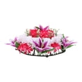 thumbnail image 3 of LOLIPPYY Artificial Flower Wreath for Grave Decoration, Mourning Garland, Realistic Memorial Tribute, Cemetery Floral Arrangement, 3 of 7