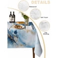 thumbnail image 2 of Abstract Marble Texture Table Cloth 54x108 Inch Rectangle, Gradient Green Gold Waves Waterproof Tablecloth Washable Table Cover for Party Picnic Dinner Decor, 2 of 9