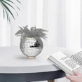thumbnail image 3 of Disco Ball Planter Mirror Ball With Hook And Wooden Stand For Desk Hanging Disco Ball Planter Pot, 3 of 5