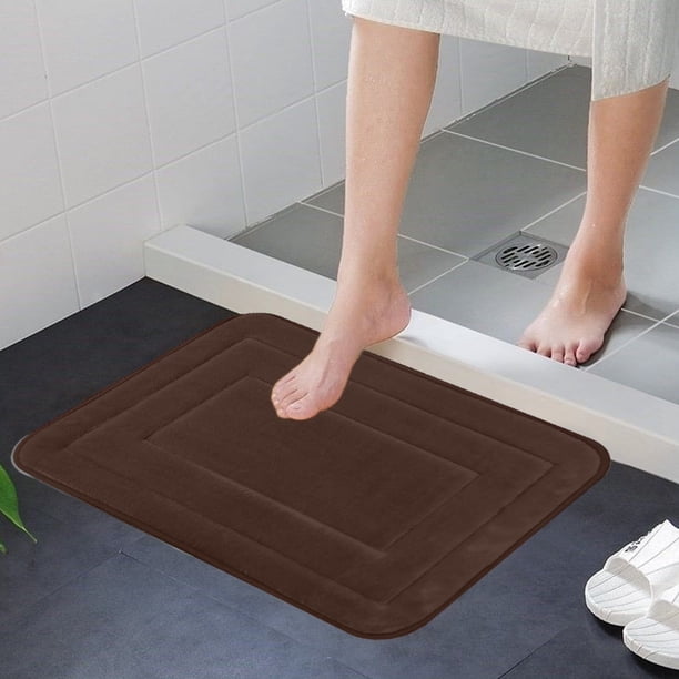 Alfombra de baño antideslizante | Microfibra ultrasuave y absorbente | Lavable a máquina para baño, ducha y cocina | 40 x 60 cm (gris, rojo y marrón)