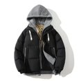 thumbnail image 2 of Abrigo corto de algodón con capucha para hombre, ropa de diseñador, abrigo de algodón grueso y calefactable, chaqueta informal de lujo de moda, novedad de invierno de 2024, 2 of 4
