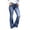 Blue-A, variant on Straight Leg Jeans for Women Trendy Mid Waisted Double Button Stretchy Wash Casual Jeans