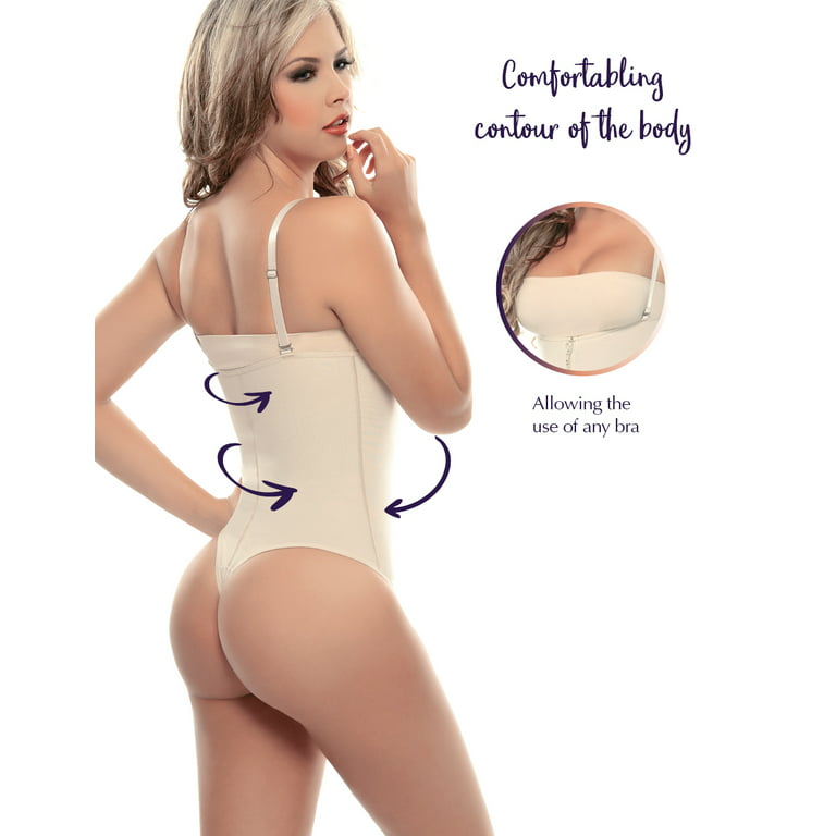 Invisible Slimming Braless Mid-Thigh Body Shaper Nude- S 