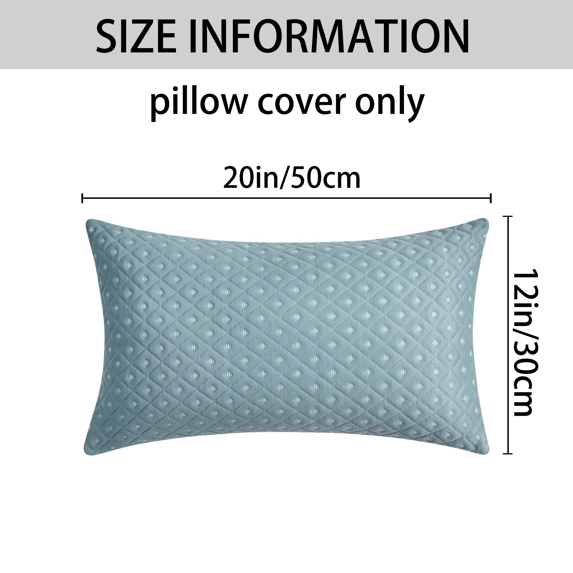 Unique Bargains 2 Pcs Soft Modern Geometric Cushion Cases Blue 12" x 20"