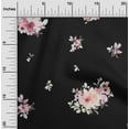thumbnail image 2 of oneOone Polyester Spandex Black Fabric Florals Sewing Material Print Fabric By The Yard 56 Inch Wide, 2 of 6