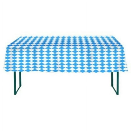 Oktoberfest Haus Oktoberfest Bavarian Flag Check Table Cover 54 x 108 Inches