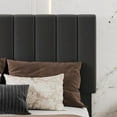 thumbnail image 5 of FULL size Vertical Soft-Covered Plastic Drawer Bed, Adjustable Height Headboard, Large Bed Frame with Storage Space,  Gray Bed Frame with Drawers, 5 of 8
