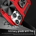 thumbnail image 3 of Casetego for iPhone 15 Pro Case,Kickstand Case with Camera Protector Sliding Lens Cover Built-in Ring Stand Magnetic Shockproof Phone Cover,Red, 3 of 7
