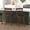 Antique Oak/Black, variant on Merrick Lane 24" Antique Oak Classic Wooden Ladderback Swivel Counter Height Stool with Black Faux Leather Padded Seat and Integrated Footrest