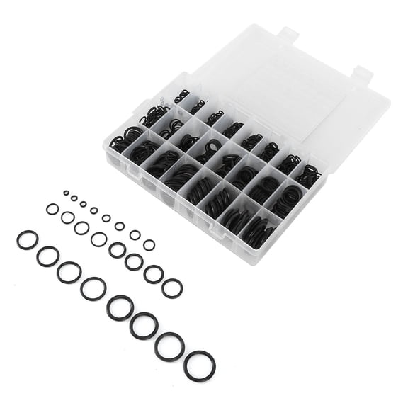 UsilkU 740Pcs O Ring Kits 40 to 248 Good Sealing Wear Resistance Waterproof Rubber Sealing Ring Assortment for Plumbing Automotive Repair Black (Assorted Sizes 6mm-28mm / 0.24-1.1 inches)