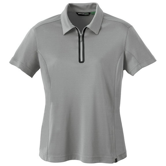 North End 78629 LADIES' RECYCLED POLYESTER/PERFORMANCE POLYESTER ZIPPED POLO