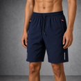 thumbnail image 6 of Men's Athletic Quick Dry Shorts, Lightweight Running Workout Casual Gym Outdoor Activities Shorts with Zipper Pockets, Blue, 6 of 6