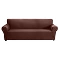 thumbnail image 1 of Graflsoa Universal Anti-Slip Milk Silk Sofa Cover, Stretchable 4-Seater in Light Coffee, All-Season Full Coverage Slipcover, 1 of 5