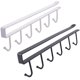 thumbnail image 1 of 2 ganchos de almacenamiento para tazas, tazones, ganchos para copas de vino, utensilios de cocina, corbatas, cinturones y bufandas, ganchos para colgar debajo de los gabinetes, no se requiere taladrar Ormromra YQ-2771, 1 of 4