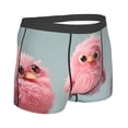 thumbnail image 3 of Daiia Adorable Pink Fluffy Birds Men's Underwear Boxer Briefs, Cotton Stretch Moisture-Wicking Underwear-Small, 3 of 9