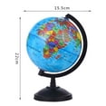 thumbnail image 5 of Globo terráqueo giratorio educativo para niños, globo terráqueo decorativo con geografía fácil de leer, océanos azules vibrantes y masas de tierra coloridas, tamaño perfecto para uso en el aula o la, 5 of 5