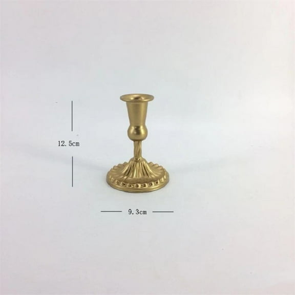 Elegant Brass Candle Holders for Standard Taper Candles in Gold Finish