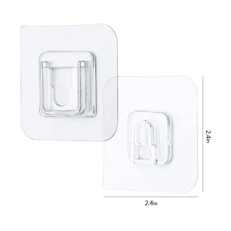 5/10 Pairs Double Sided Adhesive Wall Hooks Hanger Clear, 47% OFF