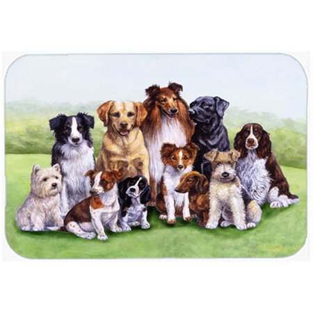 

Springtime Dogs Glass Large Cutting Board