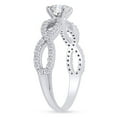 thumbnail image 4 of AFFY 1.02 Ct White Natural Diamond Infinity Engagement Ring in 14k White Gold Ring Size - 9.5, 4 of 6