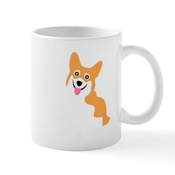 CafePress - Cute Corgi Dog Mugs - 11 oz Ceramic Mug - Novelty Coffee Tea Cup