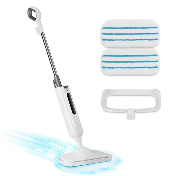 Steam Mop for Floor Cleaning, Lightweight Electric Steamer with 2 Washable Pads for Hardwood, Tile, Laminate and Carpet - Gray