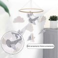 thumbnail image 3 of Baby Crib Mobile Birds & Clouds Felt Nursery Ceiling Decoration For Girls & Boys Grey & White, 3 of 5