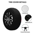 thumbnail image 2 of Fuzoiu Paisley2 Print Universal Spare Tire Cover with Buckle Strap, Waterproof Wheel Covers for Jeep, Trailer, RV, Truck and All Car-17 inch, 2 of 6