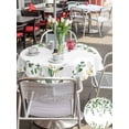 thumbnail image 4 of Sage Green Eucalyptus Outdoor Tablecloth - 54 Inch Round Dining Table Cover, Watercolor Spring Weeping Botanical Waterproof Outdoor Table Cloth with Umbrella Hole & Zipper for Picnic/Patio/Party, 4 of 7