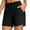 ZA Black, variant on Elastic Band High Waisted Nylon Swim Shorts, Women's, Medium