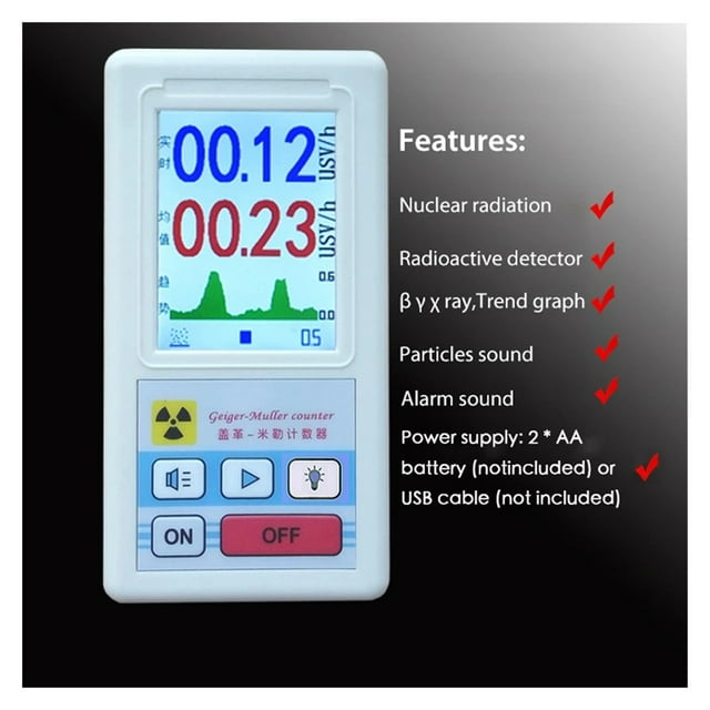 BR-6 Geiger Counter Nuclear Radiation Detector Personal Dosimeter X-ray Beta Gamma Tester Detector Radioactivity Detector ,Accurate Readings