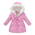 thumbnail image 3 of XXWXYD Girls Winter Parka Hooded Long Sleeve Coat with Zipper Waist Trendy Printed Fle𝖾ce Quilted Outfits Warm Padded Jacket for 4-11 Years, 3 of 3