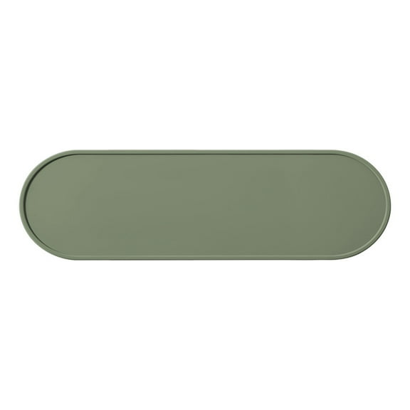 Placemat, Non-Slip, Oil Proof, Water Proof, Heat Resistant, Stain Resistant, Easy to Clean, Oval (green)