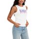 thumbnail image 4 of Camisetas sin mangas de cuello redondo acanaladas para mujer ATHLECHIC, color blanco con estampado, 4 of 5